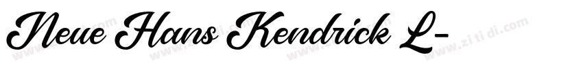 Neue Hans Kendrick L字体转换